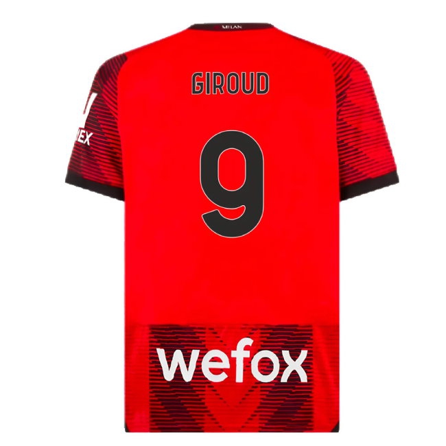 2023-2024 AC Milan Home Shirt (Giroud 9) — Shop Now