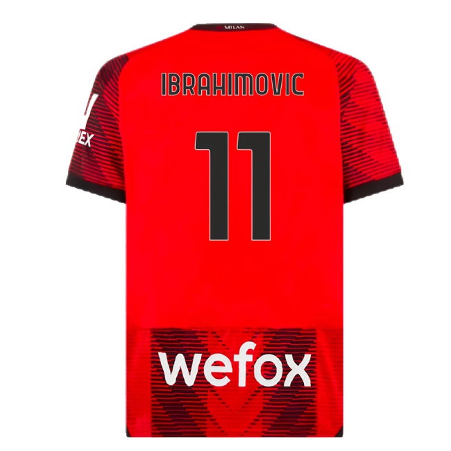 2023-2024 AC Milan Home Shirt (Ibrahimovic 11) — Buy Now