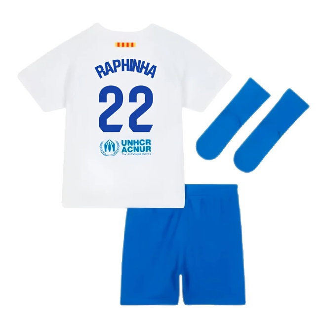 2023-2024 Barcelona Away Baby Kit (Raphinha 22) — Shop Online