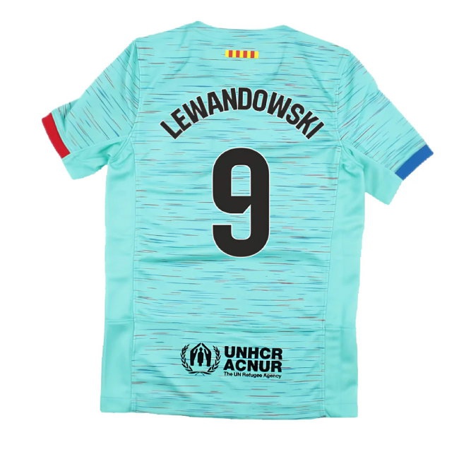 2023-2024 Barcelona Third Shirt (Kids) (Lewandowski 9) — Buy Now