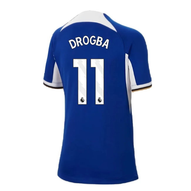 2023-2024 Chelsea Home Shirt (Kids) (DROGBA 11) — Buy Now
