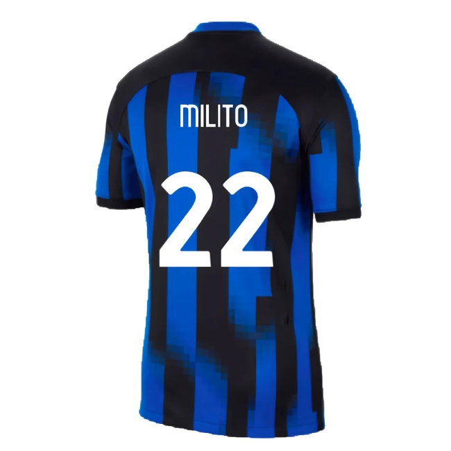 2023-2024 Inter Milan Home Shirt (Milito 22) — Shop Online