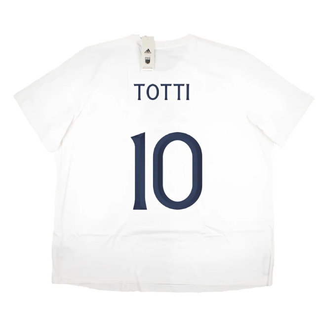 2023-2024 Italy DNA Graphic Tee (White) (TOTTI 10) — Shop Now