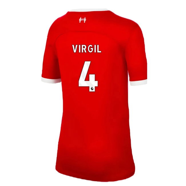 2023-2024 Liverpool Home Shirt (Kids) (Virgil 4) — Shop Online