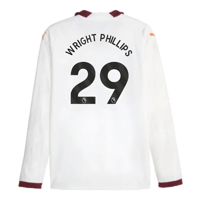 2023-2024 Man City Long Sleeve Away Shirt (WRIGHT PHILLIPS 29) — Buy Now