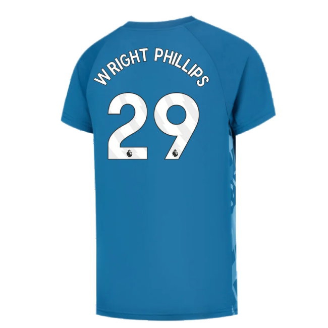 2023-2024 Man City Pre-Match Jersey (Lake Blue) - Kids (WRIGHT PHILLIPS 29) — Shop Online