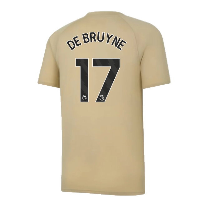 2023-2024 Man City Prematch SS Jersey (Granola) (DE BRUYNE 17) — Buy Online
