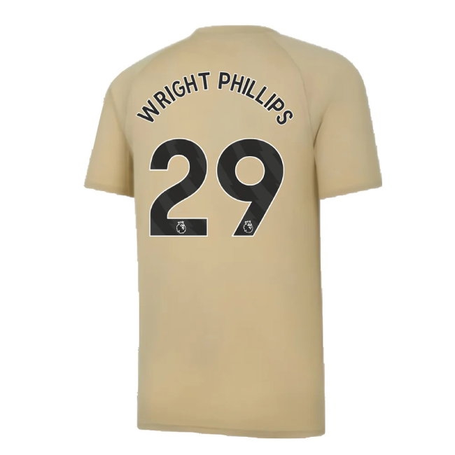 2023-2024 Man City Prematch SS Jersey (Granola) (WRIGHT PHILLIPS 29) — Buy Online