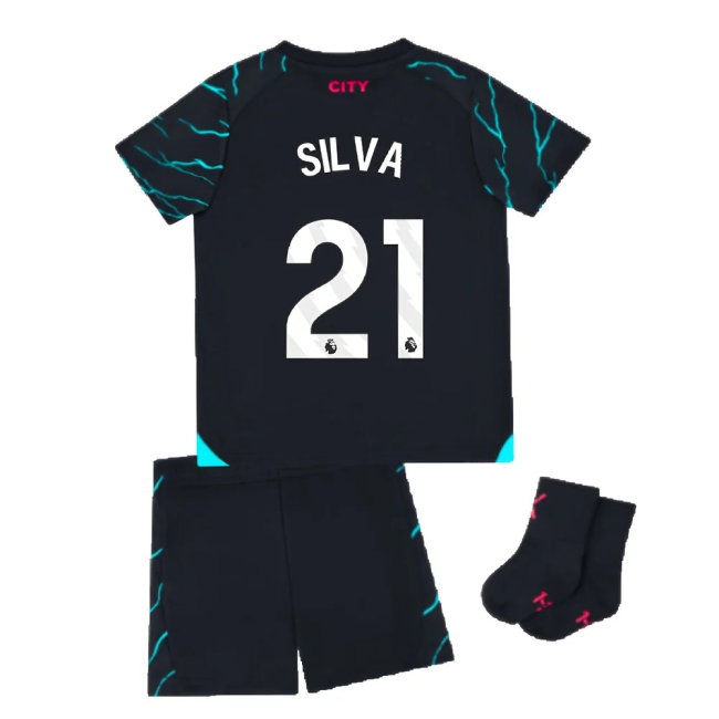 2023-2024 Man City Third Baby Kit (SILVA 21) — Shop Online