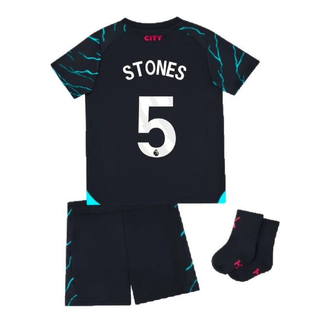 2023-2024 Man City Third Baby Kit (STONES 5) — Buy Online