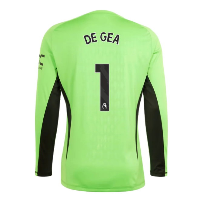 2023-2024 Man Utd Home Goalkeeper Shirt (Solar Green) (DE GEA 1) — Shop Online