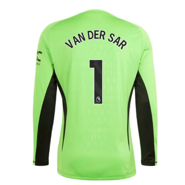 2023-2024 Man Utd Home Goalkeeper Shirt (Solar Green) (VAN DER SAR 1) — Buy Online