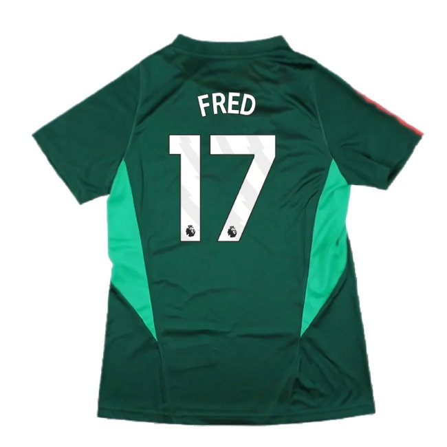 2023-2024 Man Utd Training Shirt (Green) - Ladies (Fred 17) — Buy Now