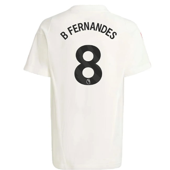 2023-2024 Man Utd Training Tee (White) - Kids (B Fernandes 8) — Buy Online