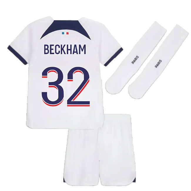 2023-2024 PSG Away Little Boys Mini Kit (Beckham 32) — Buy Online