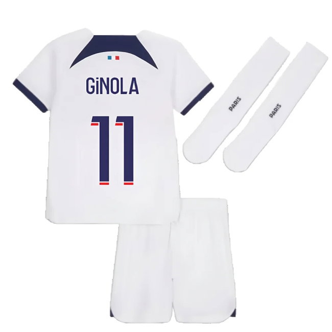 2023-2024 PSG Away Little Boys Mini Kit (Ginola 11) — Buy Online