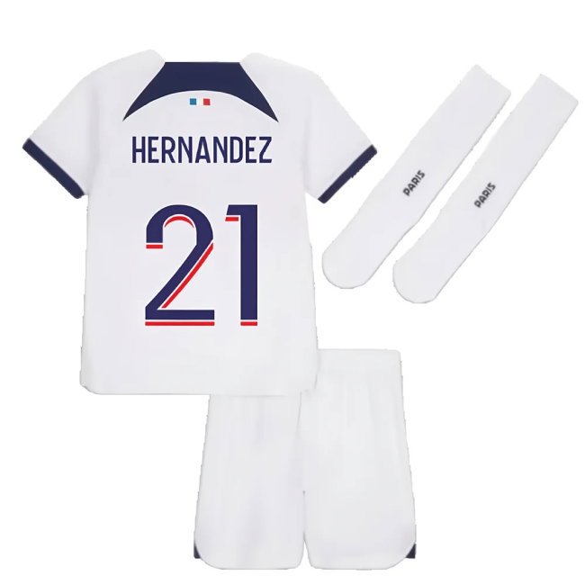 2023-2024 PSG Away Little Boys Mini Kit (Hernandez 21) — Shop Now