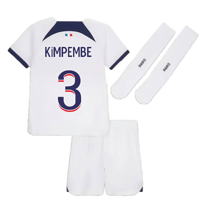 2023-2024 PSG Away Little Boys Mini Kit (Kimpembe 3) — Buy Now