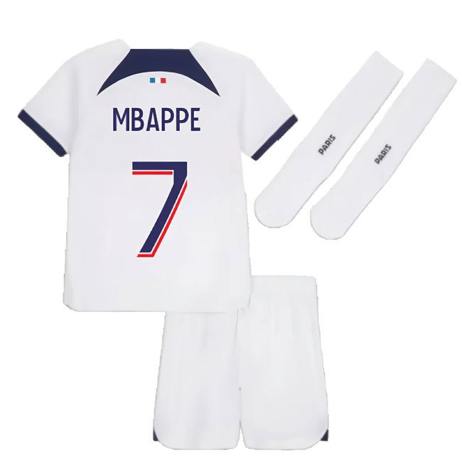 2023-2024 PSG Away Little Boys Mini Kit (Mbappe 7) — Buy Online