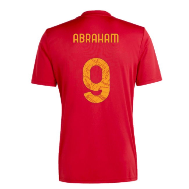 2023-2024 Roma Icon Pre-Match Shirt (Red) (ABRAHAM 9) — Shop Online
