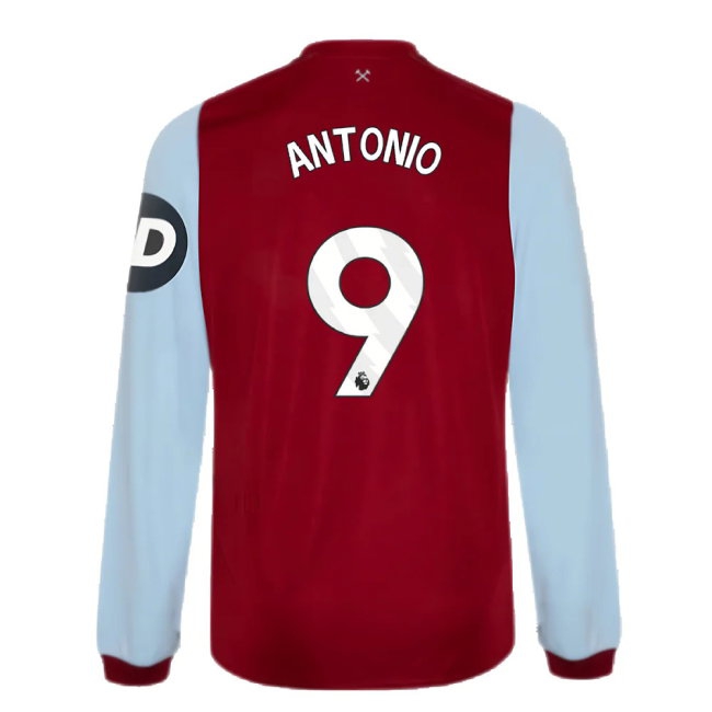 2023-2024 West Ham Long Sleeve Home Shirt (ANTONIO 9) — Shop Now