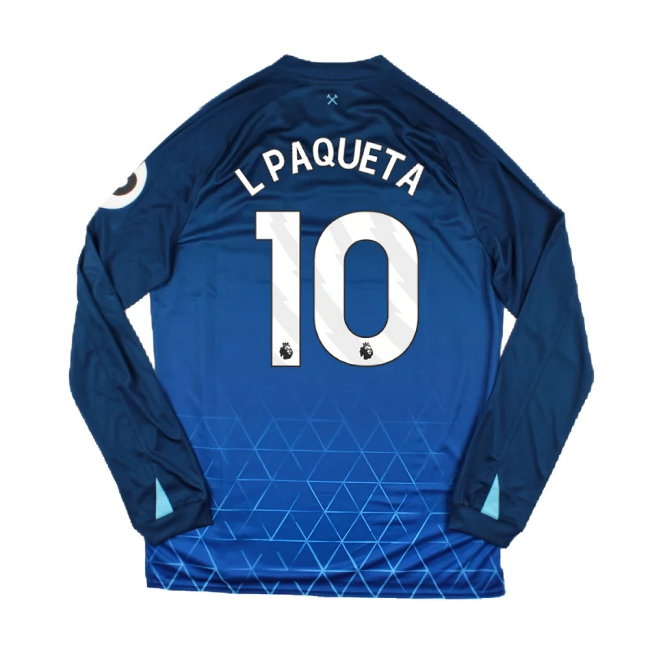 2023-2024 West Ham Long Sleeve Third Shirt (L PAQUETA 10) — Shop Now