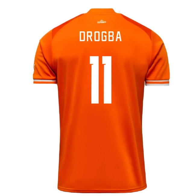 2023 Ivory Coast Home AFCON Winner Shirt (Drogba 11) — Buy Online