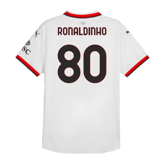 2024-2025 AC Milan Away Player Version Shirt (Ronaldinho 80) — Shop Online