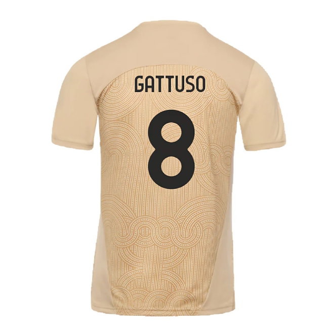 2024-2025 AC Milan Pre-Match Shirt (Putty) (Gattuso 8) — Shop Online