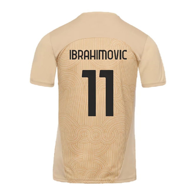 2024-2025 AC Milan Pre-Match Shirt (Putty) (Ibrahimovic 11) — Buy Online