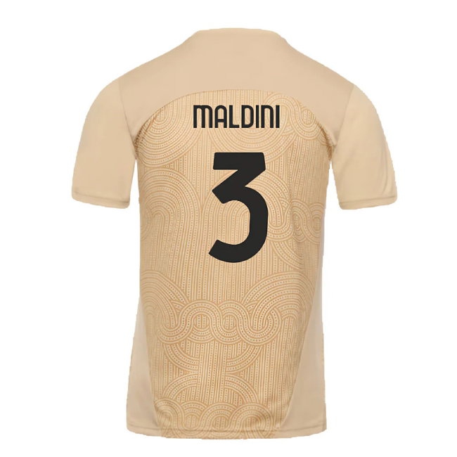 2024-2025 AC Milan Pre-Match Shirt (Putty) (Maldini 3) — Buy Online