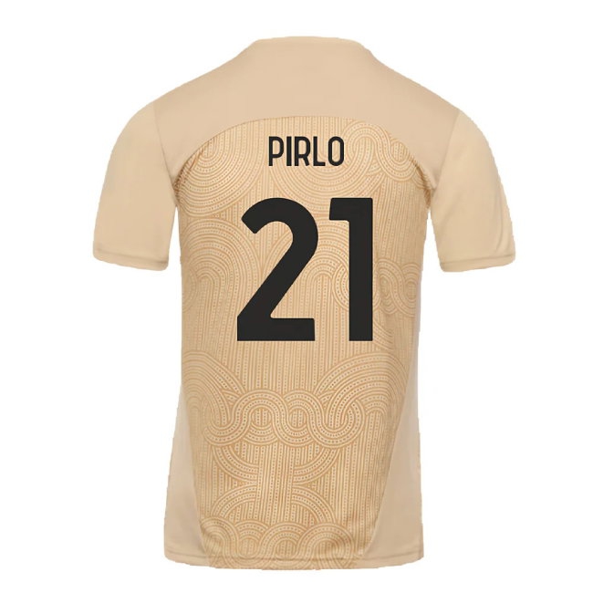 2024-2025 AC Milan Pre-Match Shirt (Putty) (Pirlo 21) — Shop Now