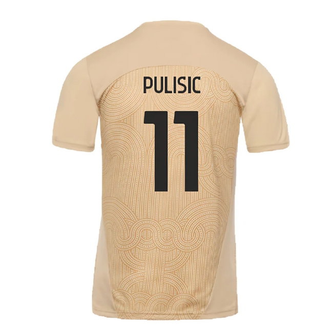 2024-2025 AC Milan Pre-Match Shirt (Putty) (Pulisic 11) — Shop Online