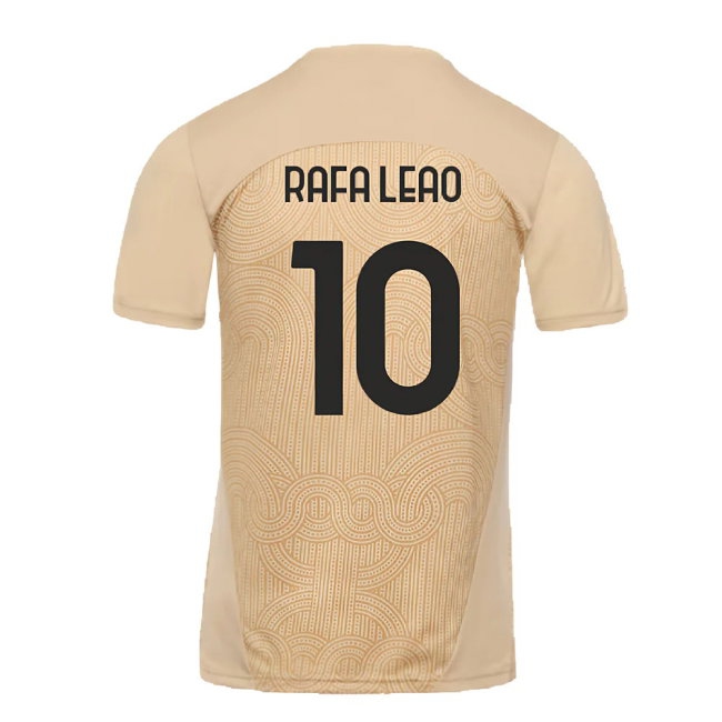 2024-2025 AC Milan Pre-Match Shirt (Putty) (Rafa Leao 10) — Buy Online