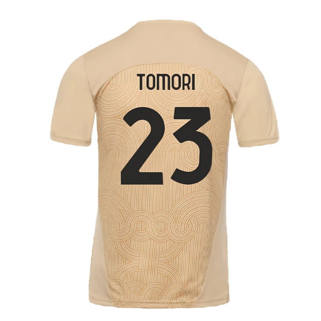 2024-2025 AC Milan Pre-Match Shirt (Putty) (Tomori 23) — Shop Online
