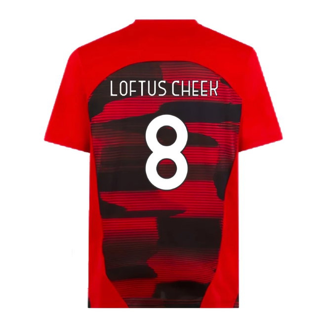 2024-2025 AC Milan Prematch SS Shirt (Red) (Loftus Cheek 8) — Buy Online