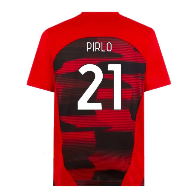 2024-2025 AC Milan Prematch SS Shirt (Red) (Pirlo 21) — Shop Online