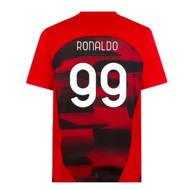 2024-2025 AC Milan Prematch SS Shirt (Red) (Ronaldo 99) — Shop Online