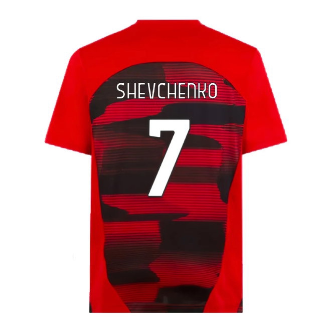 2024-2025 AC Milan Prematch SS Shirt (Red) (Shevchenko 7) — Buy Now