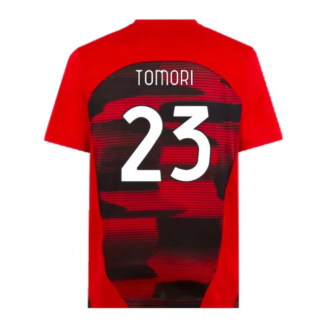 2024-2025 AC Milan Prematch SS Shirt (Red) (Tomori 23) — Buy Online