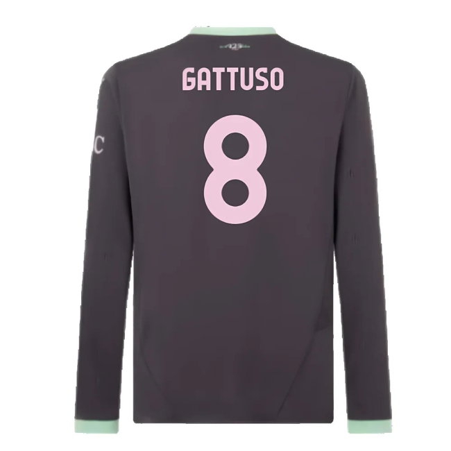 2024-2025 AC Milan Third Long Sleeve Shirt (Gattuso 8) — Shop Now