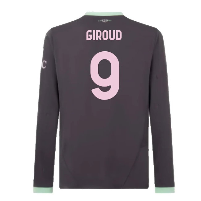 2024-2025 AC Milan Third Long Sleeve Shirt (Giroud 9) — Shop Online