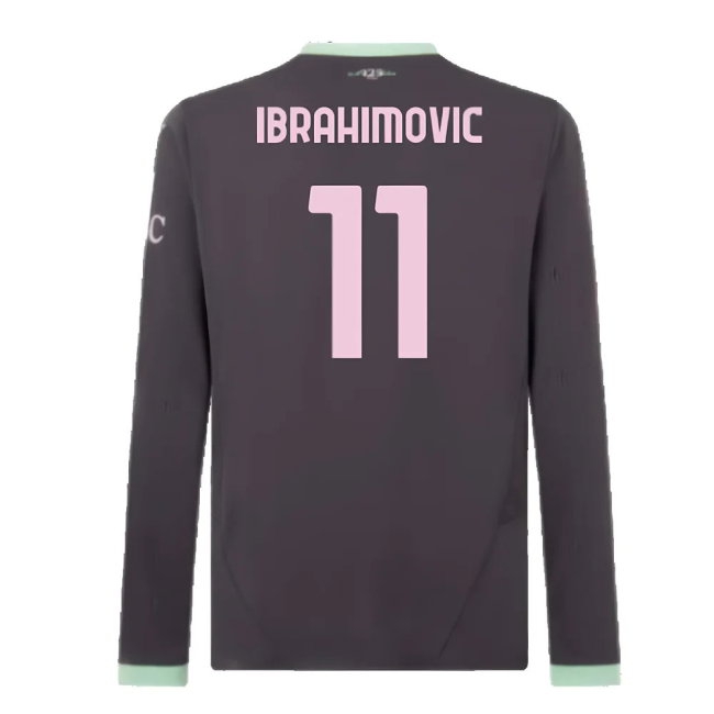 2024-2025 AC Milan Third Long Sleeve Shirt (Ibrahimovic 11) — Shop Now
