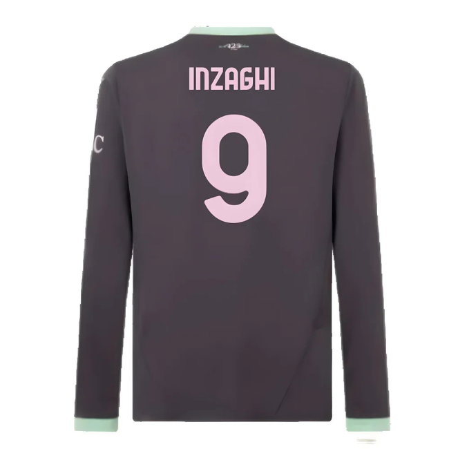 2024-2025 AC Milan Third Long Sleeve Shirt (Inzaghi 9) — Buy Now