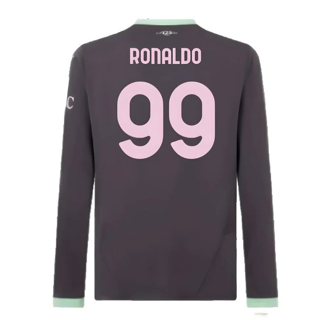 2024-2025 AC Milan Third Long Sleeve Shirt (Ronaldo 99) — Buy Online