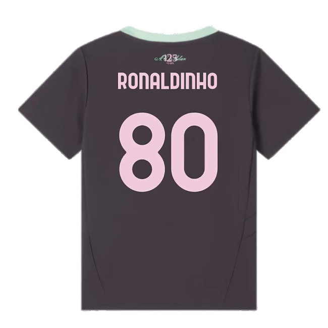 2024-2025 AC Milan Third Mini Kit (Ronaldinho 80) — Buy Now
