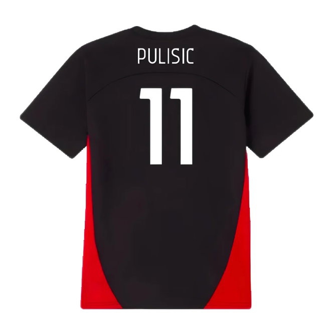2024-2025 AC Milan Training Shirt (Black) - Kids (Pulisic 11) — Buy Online