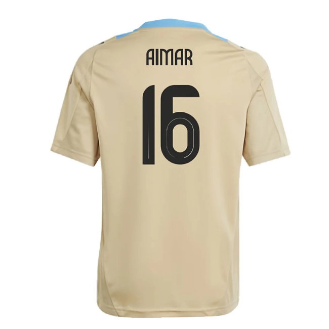 2024-2025 Argentina Training Jersey (Hazy Beige) - Kids (AIMAR 16) — Buy Now