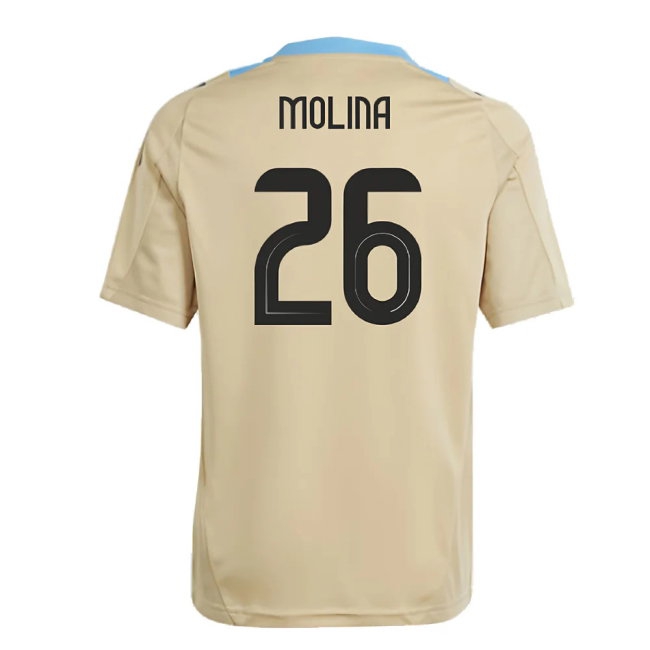 2024-2025 Argentina Training Jersey (Hazy Beige) - Kids (MOLINA 26) — Shop Now