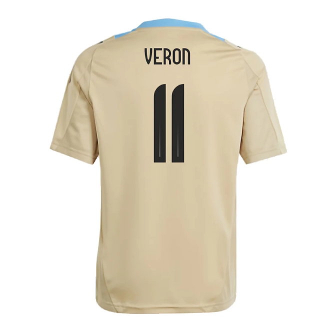 2024-2025 Argentina Training Jersey (Hazy Beige) - Kids (VERON 11) — Buy Online